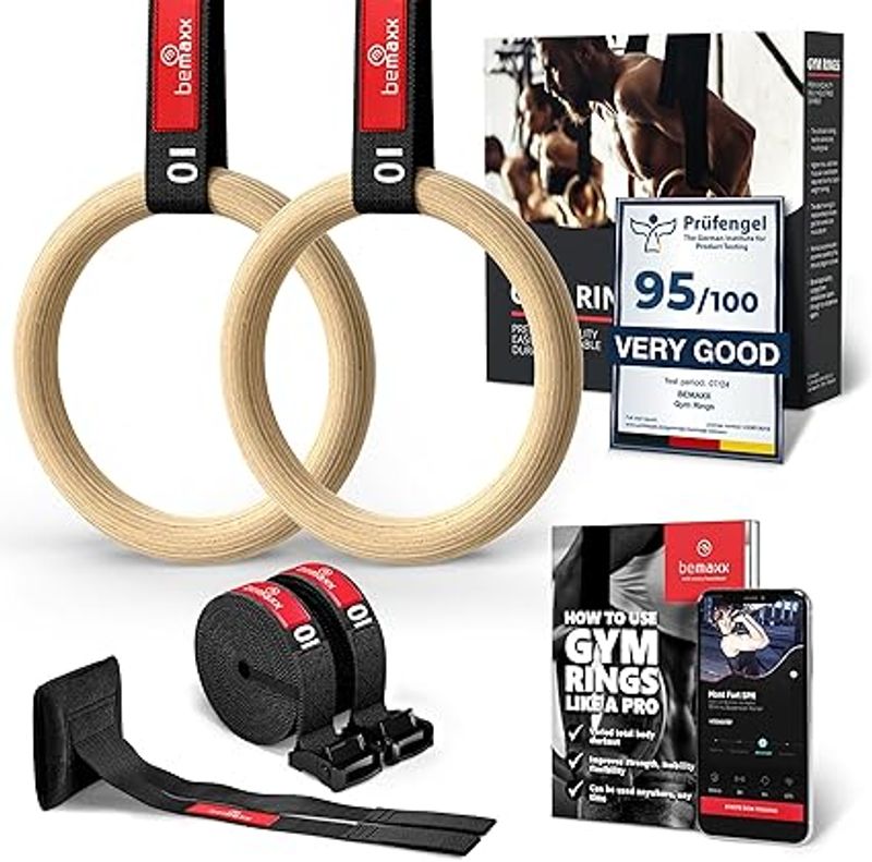 BEMAXX ANNEAUX DE GYMNASTIQUE BOIS - Musculation Fonctionnelle
