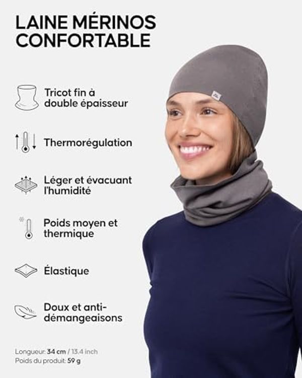 DANISH ENDURANCE BANDANA MÉRINOS - LAINE MÉRINOS ANTI-ODEUR ET THERMORÉGULANTE