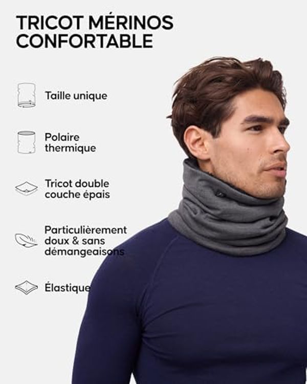 DANISH ENDURANCE CACHE-COU THERMIQUE POLAIRE - BLOQUE LE VENT SANS SACRIFIER LA RESPIRABILITÉ