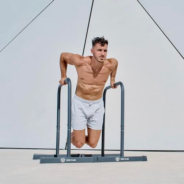 ERIC FLAG BARRES DIPS 90CM - PIEDS 55CM + PATINS ANTIDÉRAPANTS