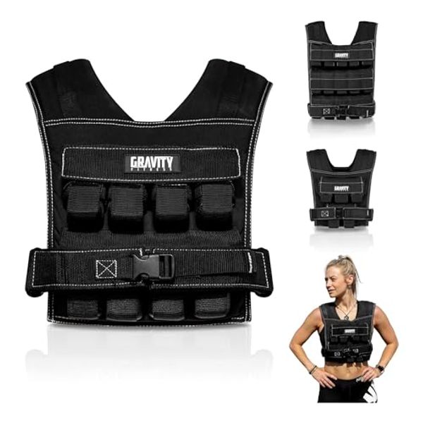 GRAVITY FITNESS WEIGHTED VEST 15-20KG - FORMAT PLAQUE : LIBERTÉ DE MOUVEMENT TOTALE