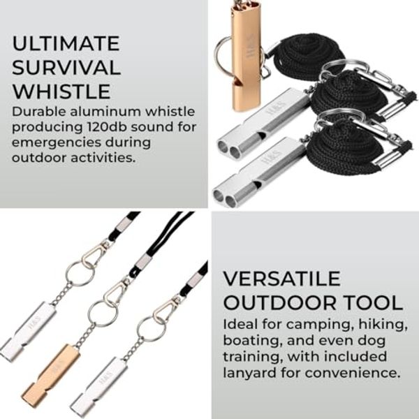 H&S SIFFLET DE SURVIE ALUMINIUM - INDESTRUCTIBLE ET ÉTANCHE