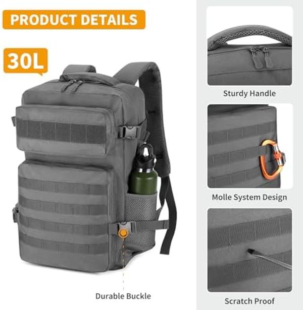 HUNTVP SAC TACTIQUE 40L - MULTIPLES COMPARTIMENTS