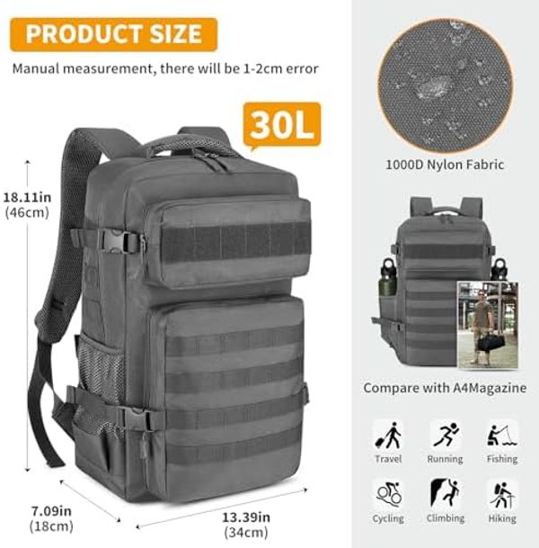 HUNTVP SAC TACTIQUE 40L - DOS REMBOURRÉ ET VENTILÉ