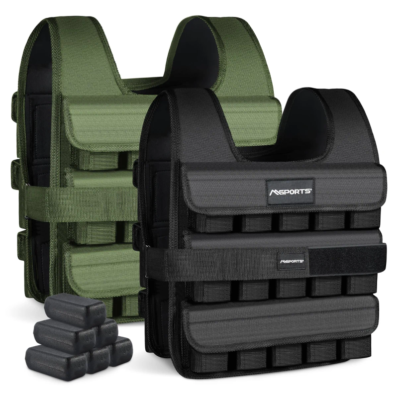 MSPORTS GILET LESTÉ RÉGLABLE 5-30KG - Gilets Lestés