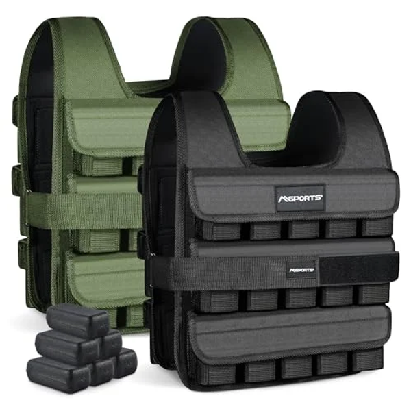 MSPORTS GILET LESTÉ RÉGLABLE 5-30KG - 5 À 30 KG