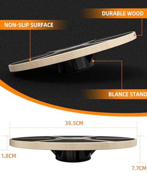 SPORTNEER BALANCE BOARD - BOIS + DEMI-SPHÈRE : RIEN NE CASSE