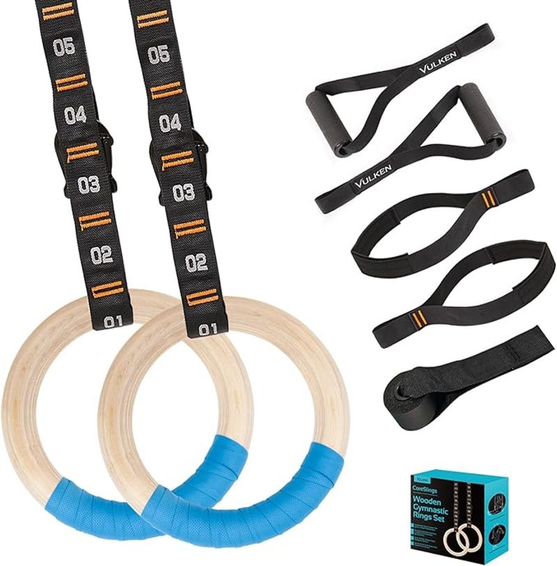 VULKEN ANNEAUX GYMNASTIQUE BOIS 32MM - Musculation Fonctionnelle