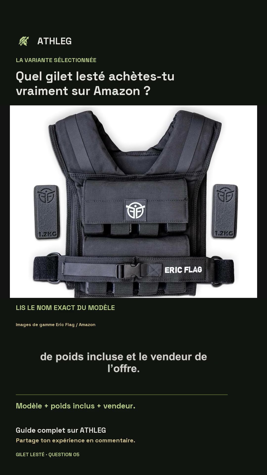 Vignette de la vidéo : Quel gilet lesté achètes-tu vraiment sur Amazon ?