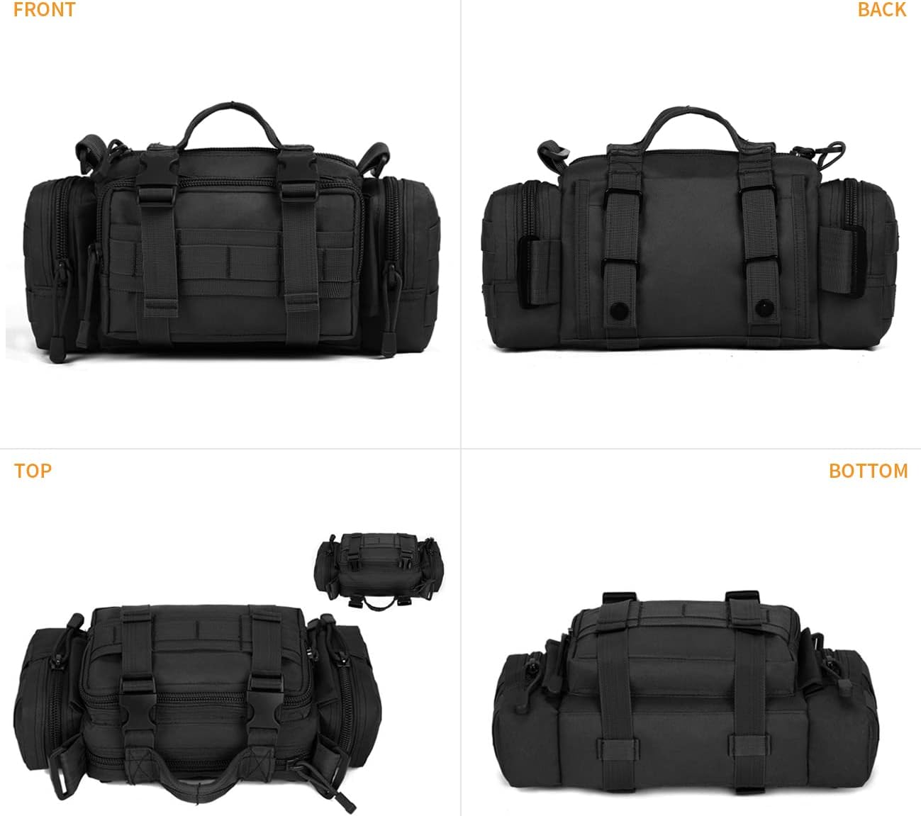 UNE SANGLE QUI S’ADAPTE À VOUS HUNTVP SAC BANANE TACTIQUE NOIR - UNE SANGLE QUI S’ADAPTE À VOUS
