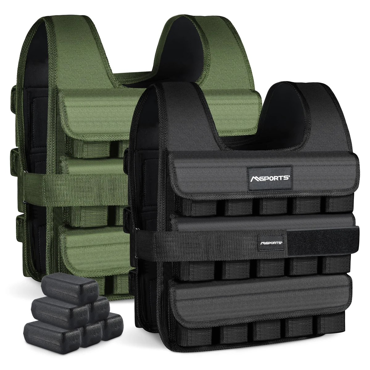 MSPORTS GILET LESTÉ RÉGLABLE 5-30KG