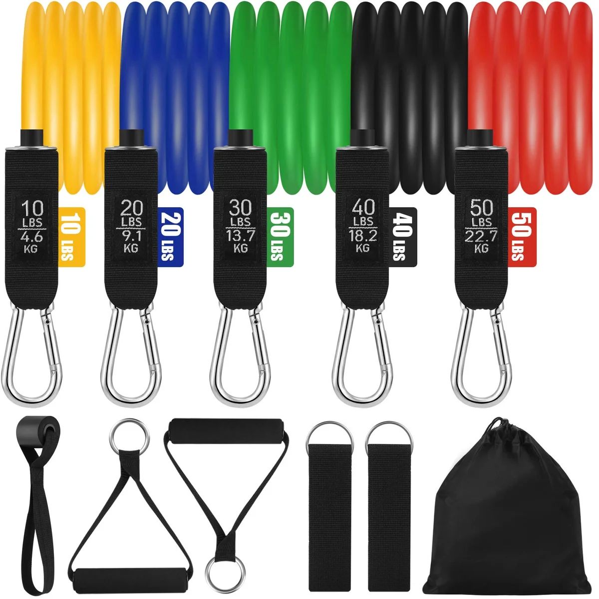 SET BANDES DE RÉSISTANCE 5 NIVEAUX SET BANDES DE RÉSISTANCE 5 NIVEAUX
