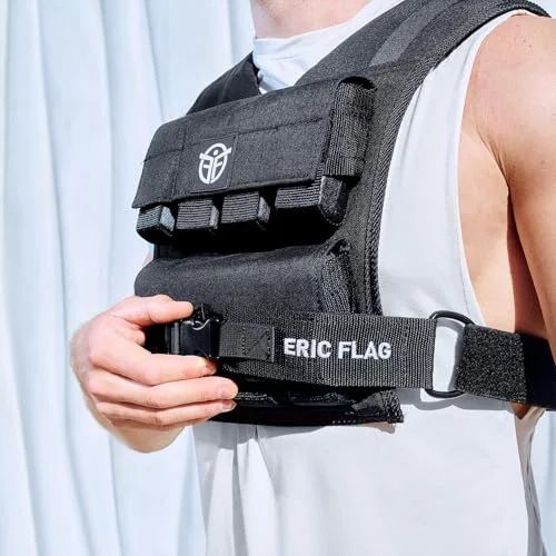 16 POIDS AMOVIBLES ERIC FLAG GILET LESTÉ 20KG - 16 POIDS AMOVIBLES