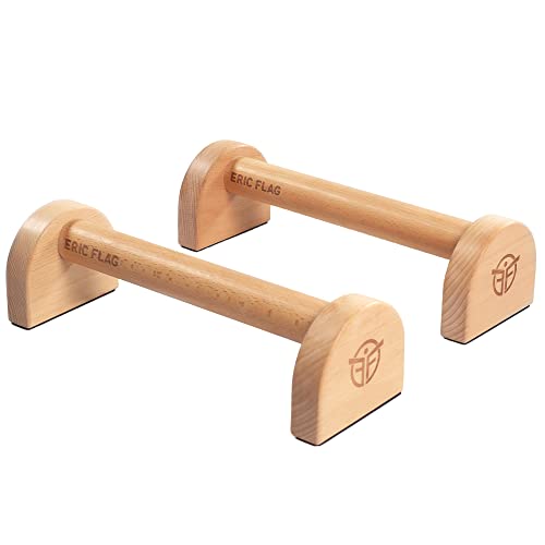 ERIC FLAG PARALLETTES BOIS - HÊTRE NATUREL : GRIP QUI S'AMÉLIORE