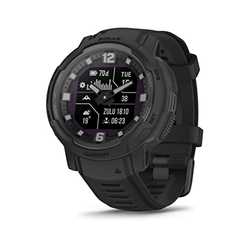 AIGUILLES ANALOGIQUES + GPS DIGITAL GARMIN INSTINCT CROSSOVER SOLAR TACTICAL - AIGUILLES ANALOGIQUES + GPS DIGITAL