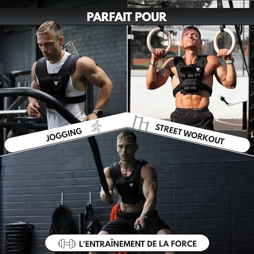 1 À 10 KG PAR PALIERS GORNATION GILET LESTÉ 10KG - 1 À 10 KG PAR PALIERS