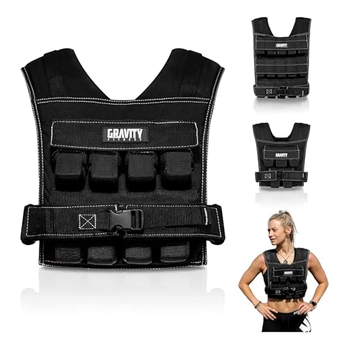 GRAVITY FITNESS WEIGHTED VEST 15-20KG - FORMAT PLAQUE : LIBERTÉ DE MOUVEMENT TOTALE