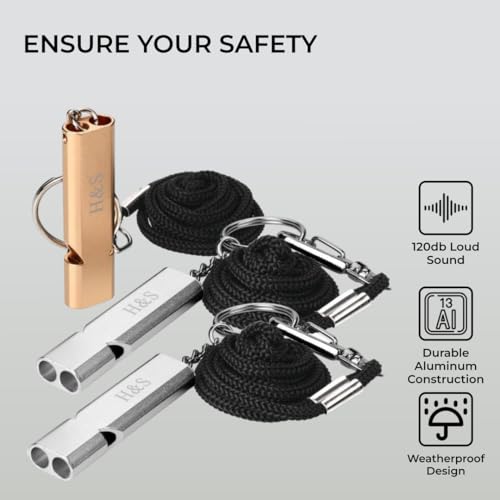 À garder accessible H&S SIFFLET DE SURVIE ALUMINIUM - À garder accessible