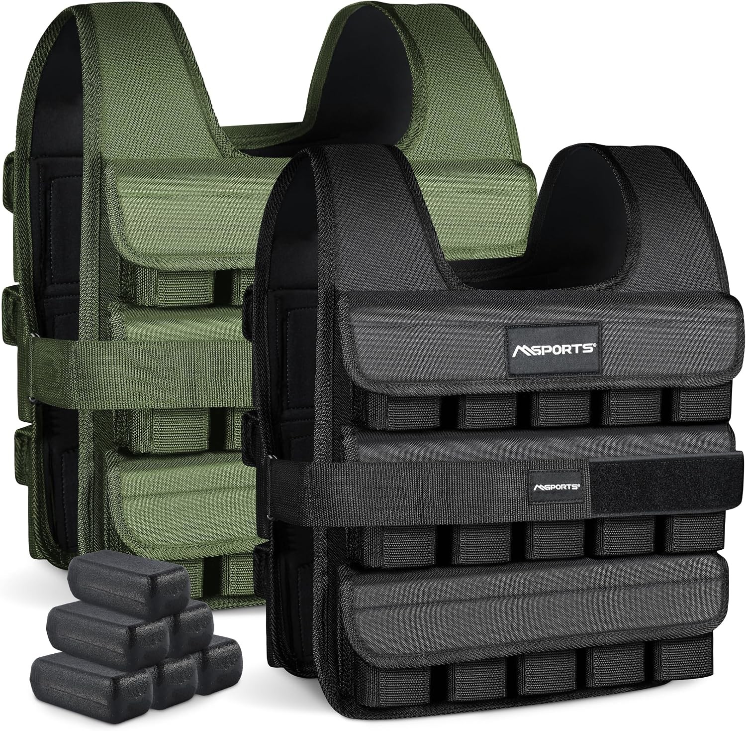 MSPORTS GILET LESTÉ RÉGLABLE 30KG MSPORTS GILET LESTÉ RÉGLABLE 30KG