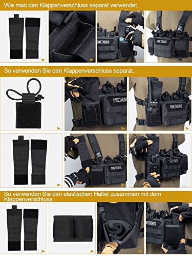 DESIGN MINIMALISTE MESH RESPIRANT ONETIGRIS CHEST RIG MOLLE - DESIGN MINIMALISTE MESH RESPIRANT