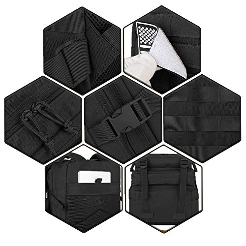 SYSTÈME MOLLE AVANT ET CÔTÉS QT&QY SAC TACTIQUE 45L - SYSTÈME MOLLE AVANT ET CÔTÉS