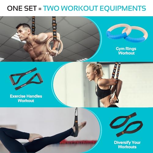 VULKEN ANNEAUX GYMNASTIQUE BOIS 32MM - Des réglages reproductibles